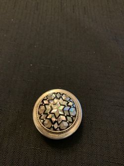 Sterling silver mother of pearl pillbox