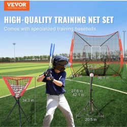 VEVOR 7x7 ft Baseball Softball Practice Net