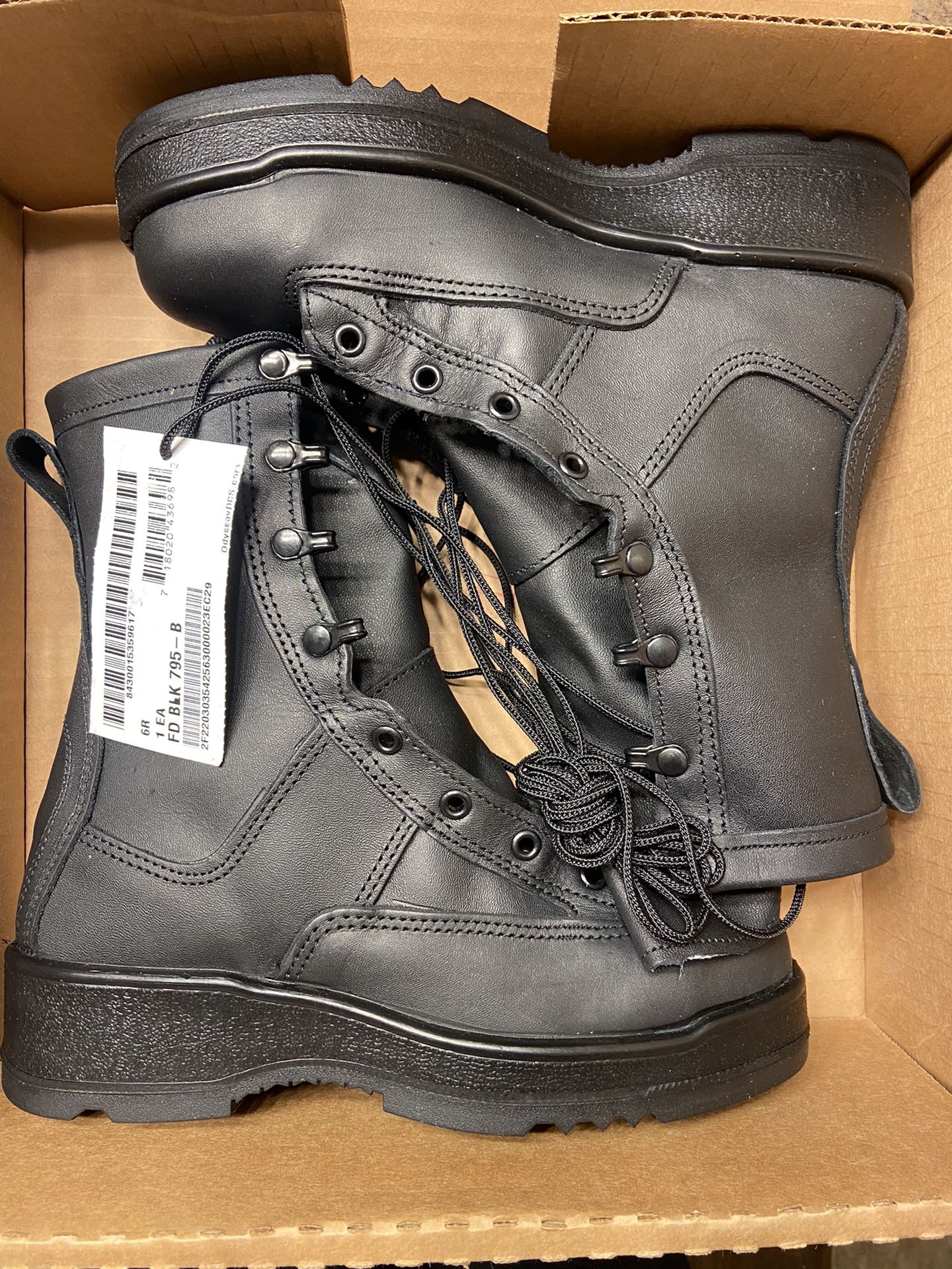 Steel Toe Military Style Black Boots 