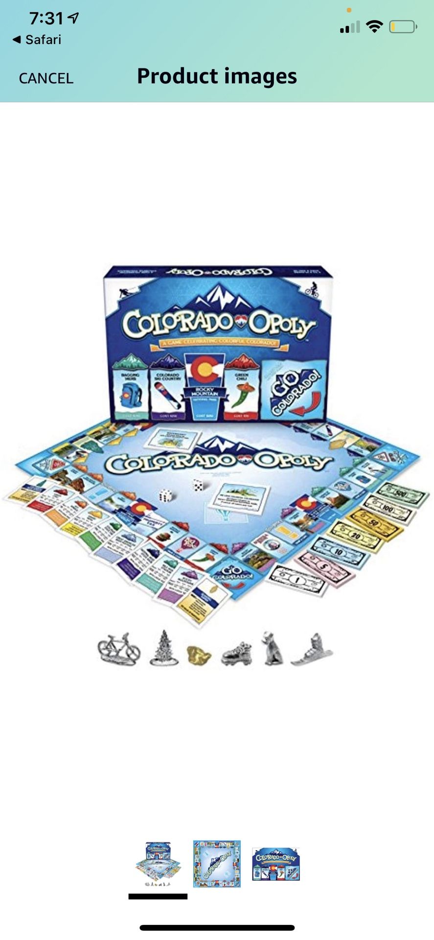 Colorado Opoly Monopoly Board Game Brand New In Plastic Wrap