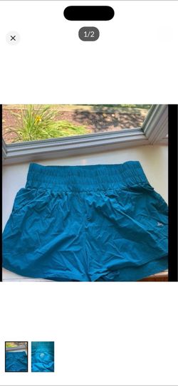 WOMENS LARGE HIGH WAISTED ATHLETIC SHORTS BLUE JOYLAB