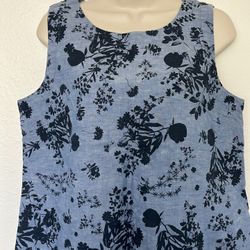 Leaf Floral Print Tank Tunic