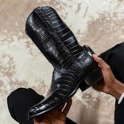 Tecovas, the Marshall midnight 100% real crocodile 