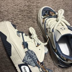 Blue and White Unique Sneakers