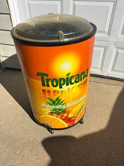Tropicana rolling drink cooler