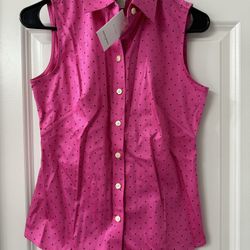 Banana Republic Polka Dot Sleeveless Shirts Size S