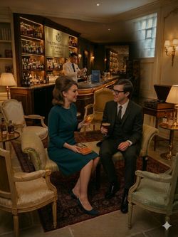 '60s vintage mid-century mod Louis XVI Regency Revival settee conversation bench 

The Buffalo Happening.