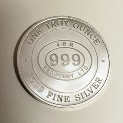 one troy ounce 999 Jbr Silver 