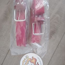 2 red baseball belts brand new