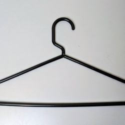 110 Black Heavy Duty Container Store Hanger Tubular Hangers Strong Plastic Clothing Clothes Closet
