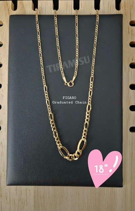 Figaro CHAIN 18k Real Gold