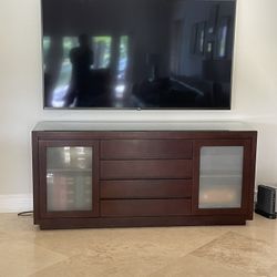 Crate And Barrel Entertainment Center Buffet Sideboard Bar