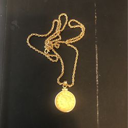 2 1/2 Dollar Gold Piece Necklaces 
