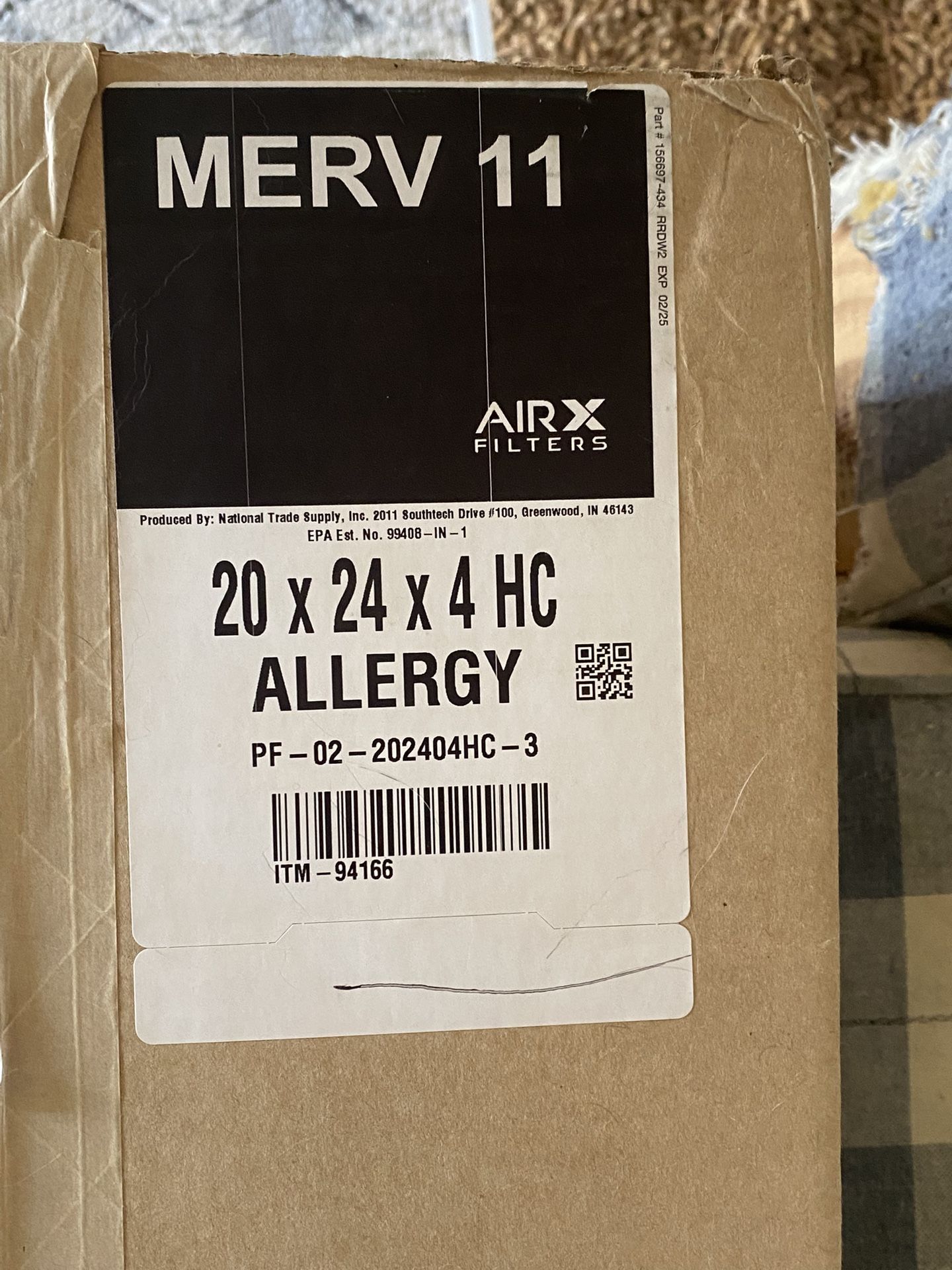 House air filters- MERV 11