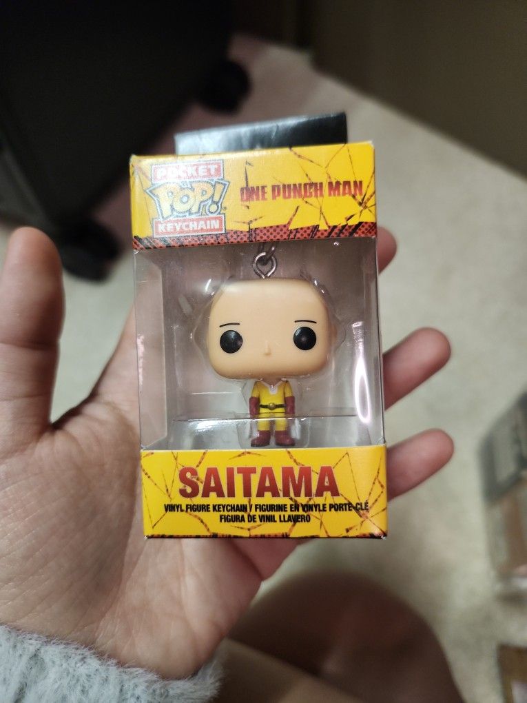 Saitama One Punch Man Funko Pocket Pop Keychain