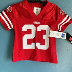 SAN FRANCISCO 49ERS JERSEY CHRISTIAN MCCAFFREY TODDLER SIZE 2T GREAT FOR CHRISTMAS OR BIRTHDAY GIFT