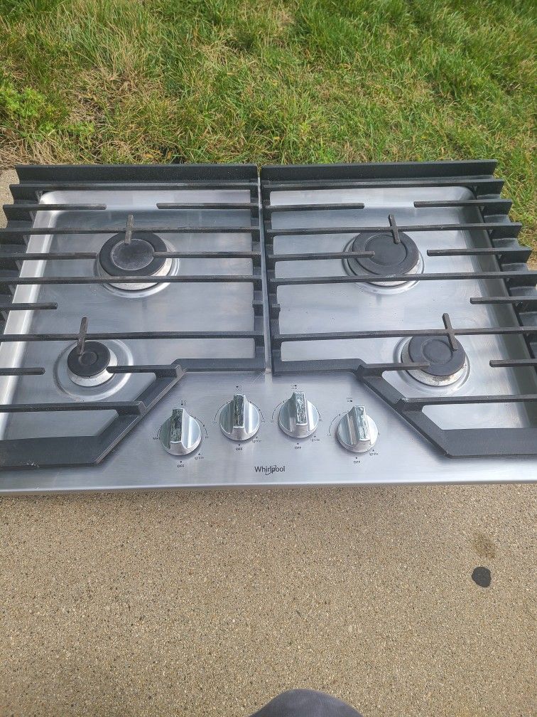 Whirlpool gas cooktop 30in×21in