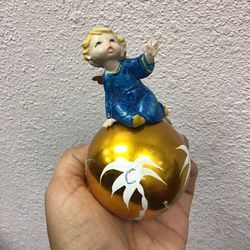 Vintage 1960’s Fontanini Italy Angel Baby Christmas Ornament 