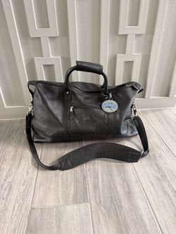 NBA Orlando Magic Black Leather Duffel Bag