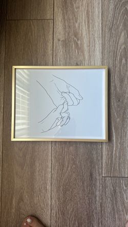Framed Line Art Print – Hands