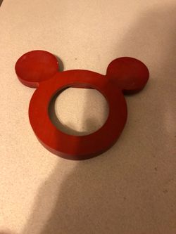 Mickey wooded Ear used as a frame