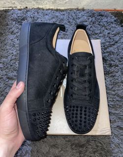 Red Bottom Black Suede Sneakers