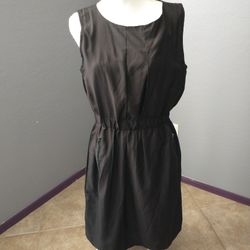 NWT miss pinky black dress with zipper pockets size large 
