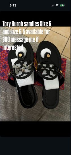 Tory Burch Miller Sandals Black Patent
