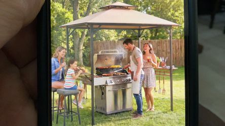 Gazebo Grill with soft top.