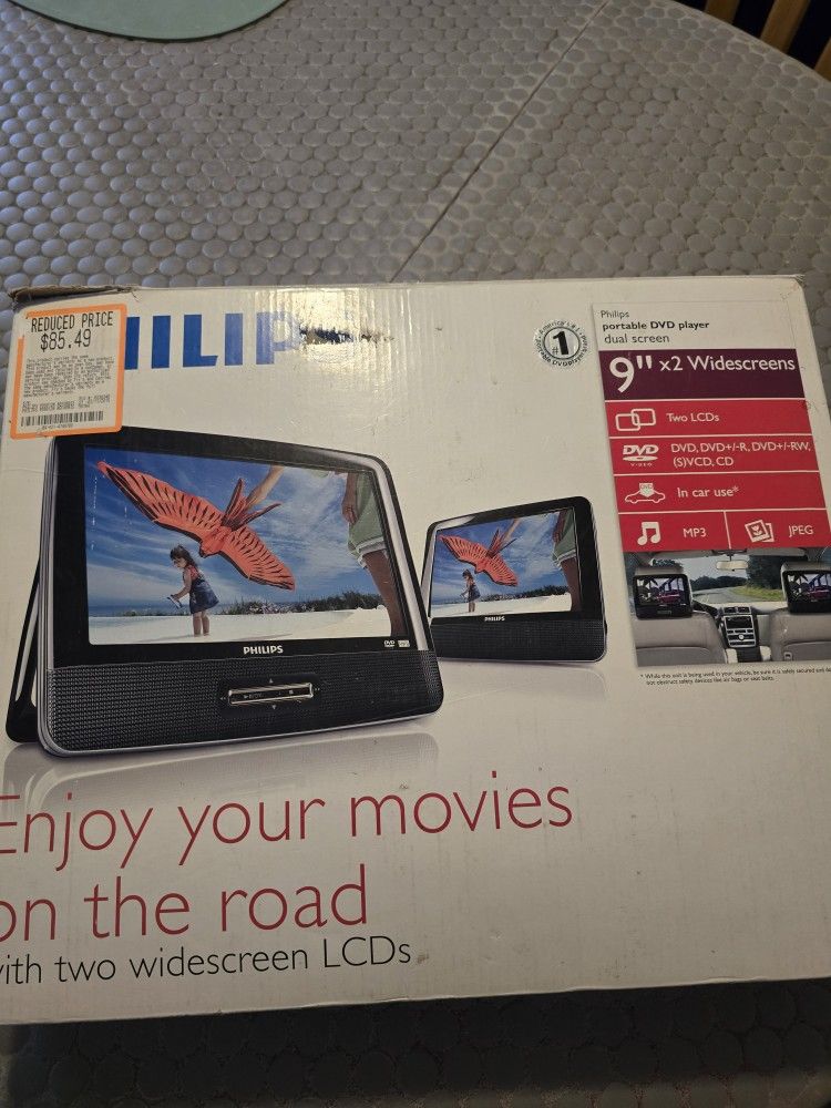 9-inch dual-screen portable DVD player $30