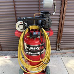 Husky 26 Gallon Oil Lubed Belt Drive Portable 110v Air Compressor 