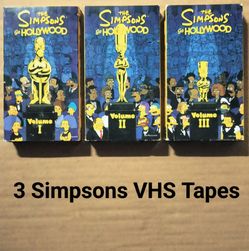 The Simpsons Go Hollywood Volumes 1, 2, & 3 VHS Tapes
