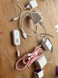 Old iPhone and new iPhone chargers