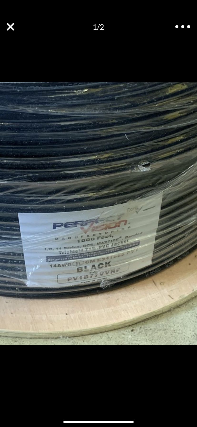 1000ft spool of RG11 coax cable