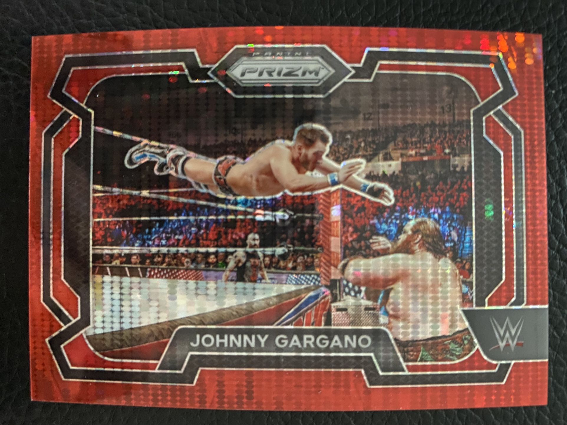 Johnny Gargano 2024 Panini Prizm WWE #52 RED WAVE PRIZM #d To 399!