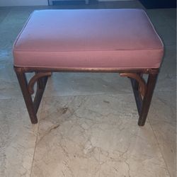 Rattan Stool Upholstered 