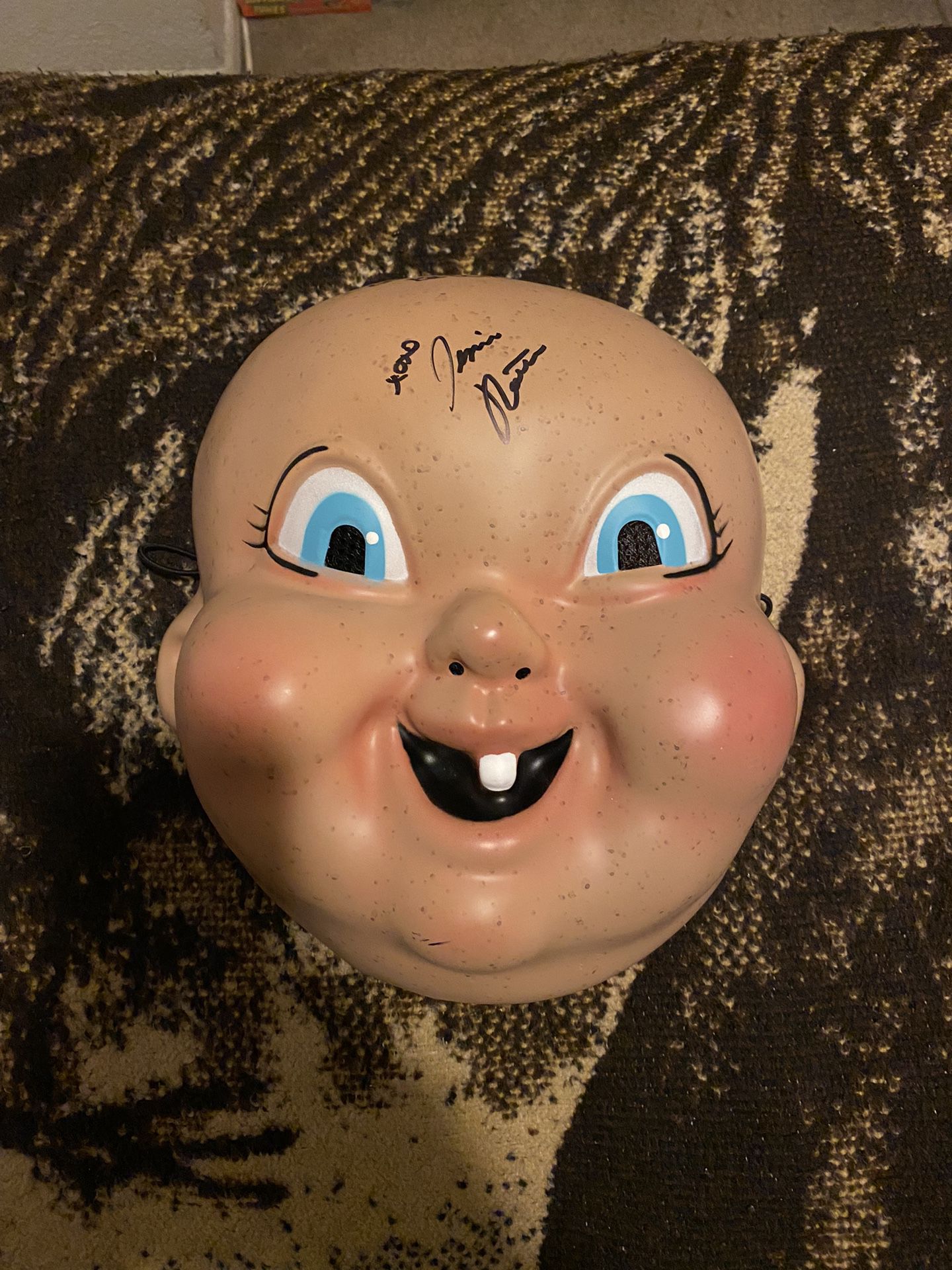 Happy Death Day Baby Face Killer Mask Signed By Jessica Rothe