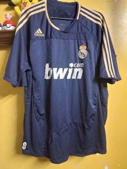 REAL MADRID AWAY 2007 - 2008 FOOTBALL SHIRT SOCCER JERSEY ADIDAS  sz XL