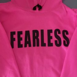 PINK FEARLESS HOODIE   Ladies. Size Medium