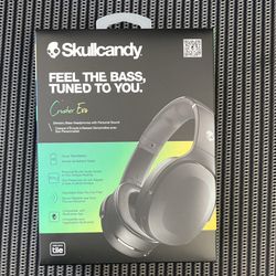 Skullcandy Crusher Evo Over-Ear Wireless Headphones with Sensory Bass with Charging Cable, 40 Hr Battery, Microphone, Works with iPhone Android and Bl