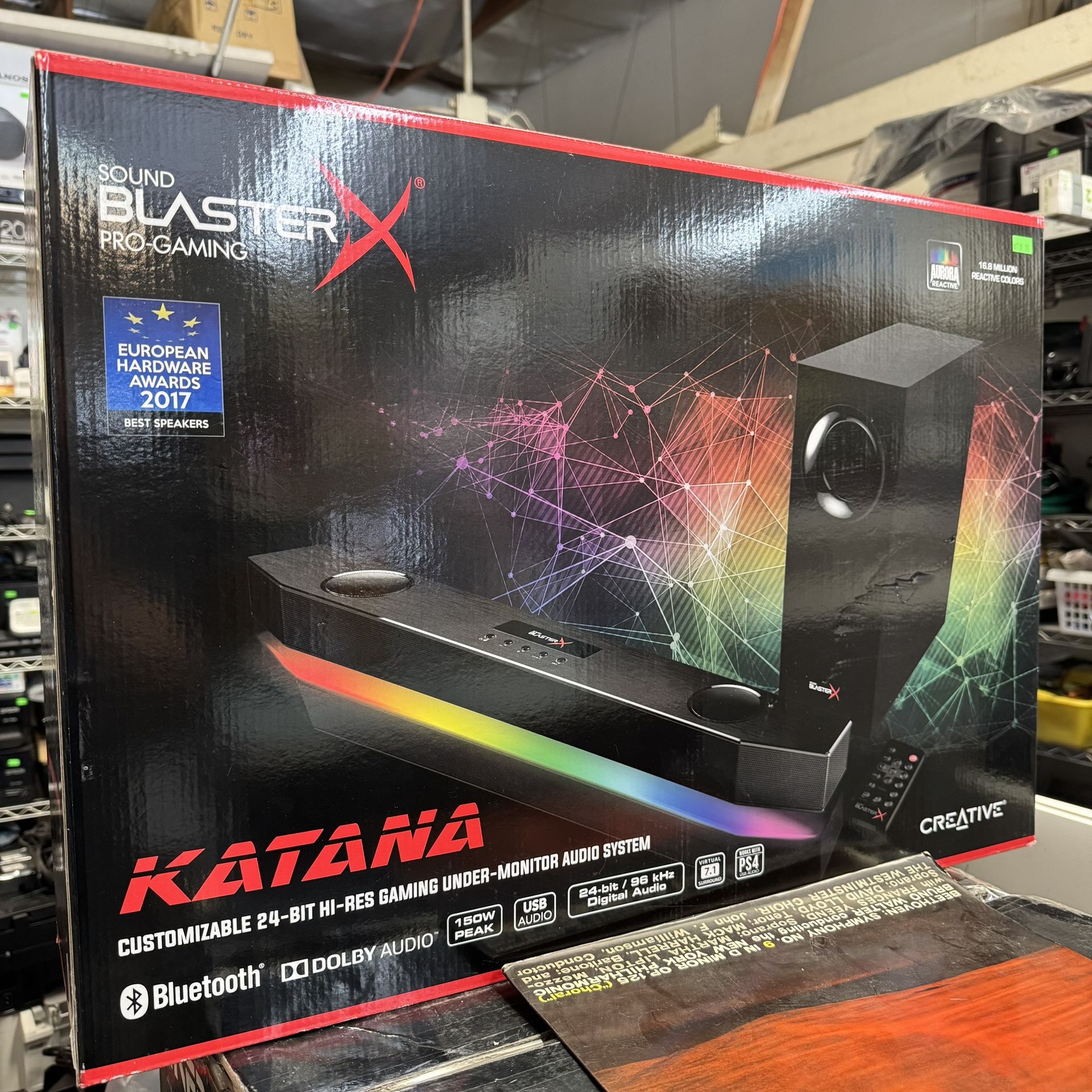 Creative Labs BlasterX Katana Multi-Channel Gaming SoundBar with RGB Lighting Like New