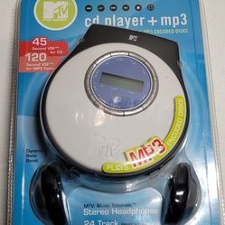 Sealed 2002 Official MTV Portable CD Player MP3 Model 6449/SA Refac Design NEW