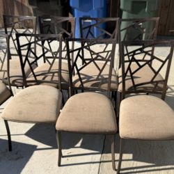 8 Outdoor Patio Chair Metal Set