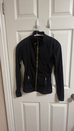 Lululemon Black Full-Zip Golden Zipper Athletic Jacket