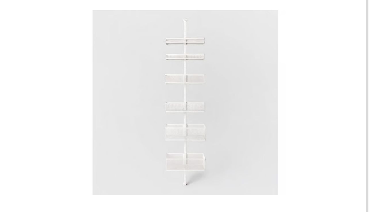 Brightroom Metal Frame Over The Door Space-Saving Easy-Hang Design 6 Caddies Storage Rack