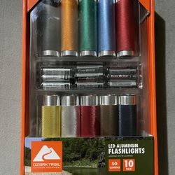 Ozark Trail Aluminum Mini LED Flashlights Multi-color 10-pack Batteries Included