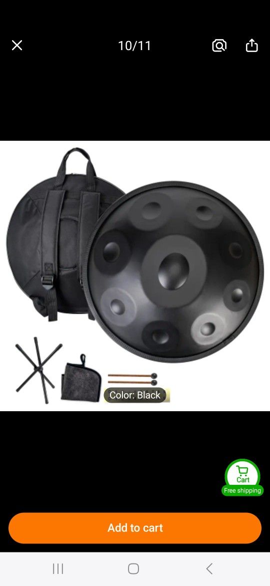 Handpan 22" In D minor with 9 Notes