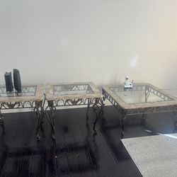 Table set Glass/Marble