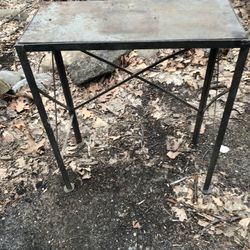 Industrial Iron Accent Table