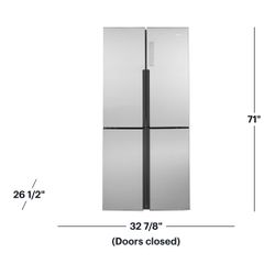 ❄️ NEW Haier 16.8 Cu. Ft. 4-Door French Door Counter Depth Refrigerator with LED Lighting Stainless